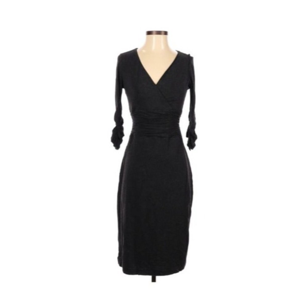 Nue By Shani Charcoal Grey Shapewear Jersey Ruched Ponte Dress 4